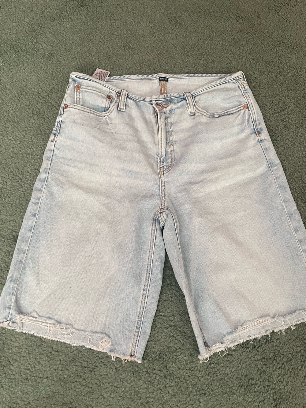 American Eagle Light Wash Denim Cutoff Shorts - Size 4